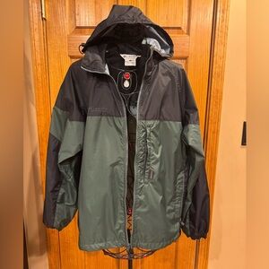 Vintage Columbia Sportswear Packable Windbreaker Jacket Men's Large Green Black
